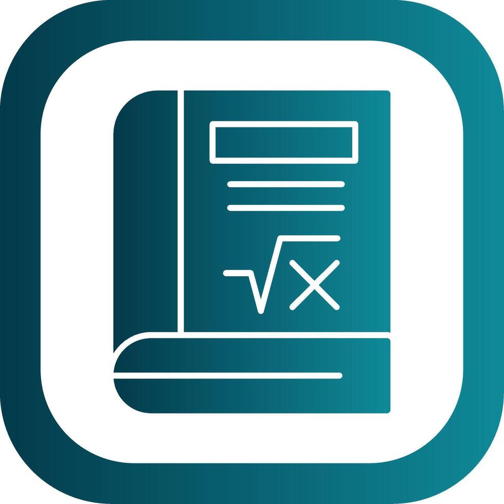 Book Glyph Gradient Round Corner Icon vector