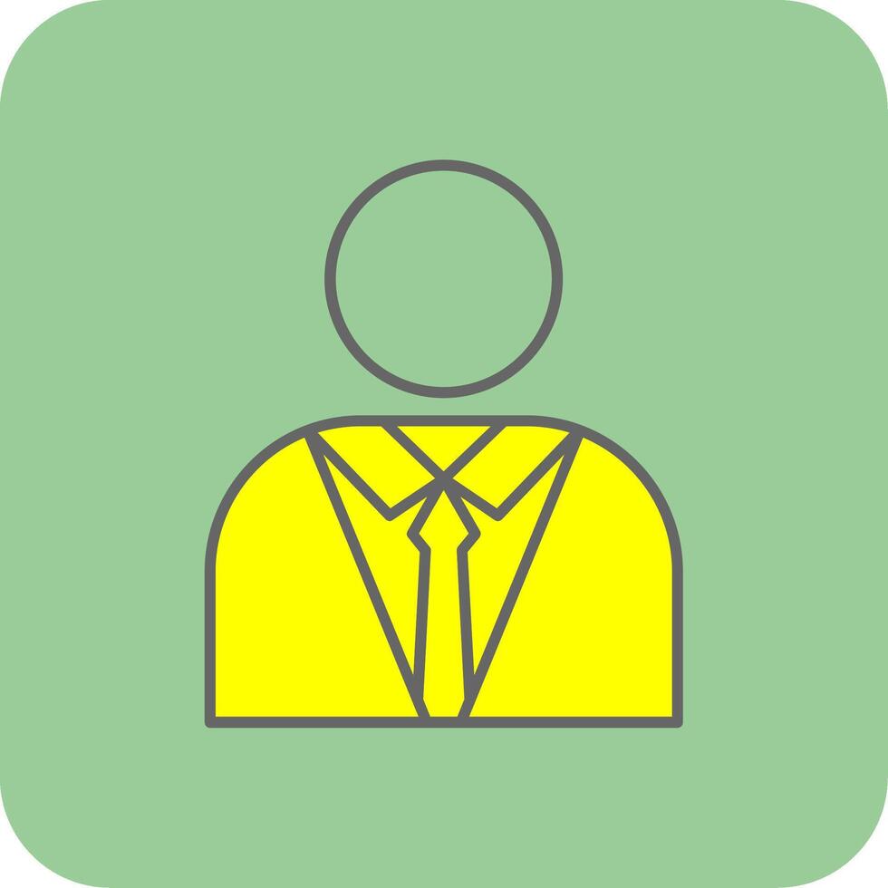 Student Filled Yellow Icon vector