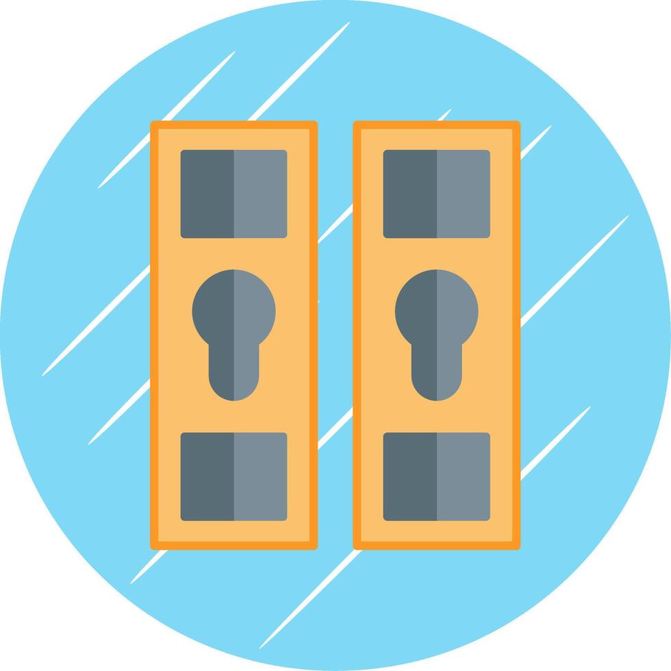 Locker Flat Blue Circle Icon vector