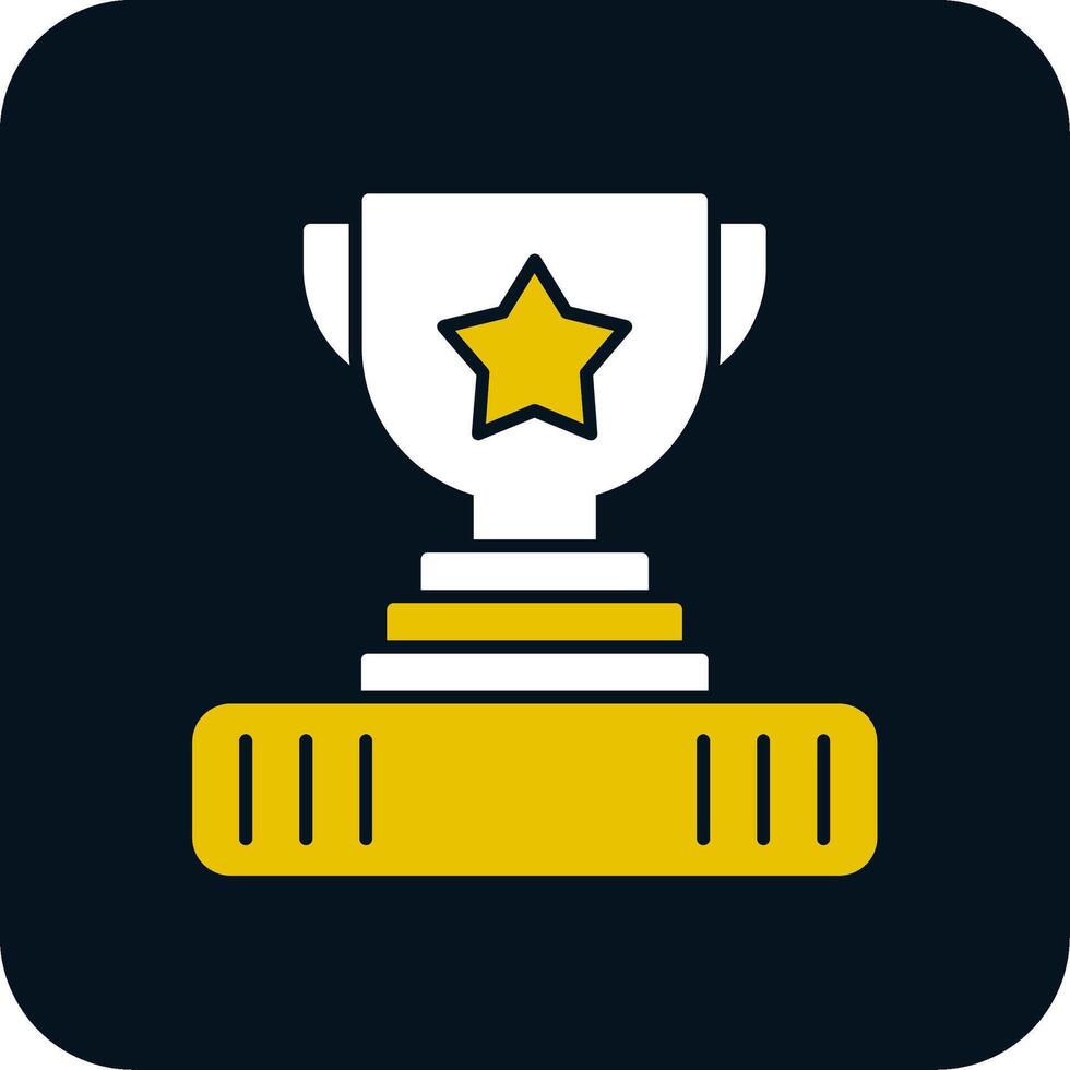 Trophy Glyph Two Color Icon vector