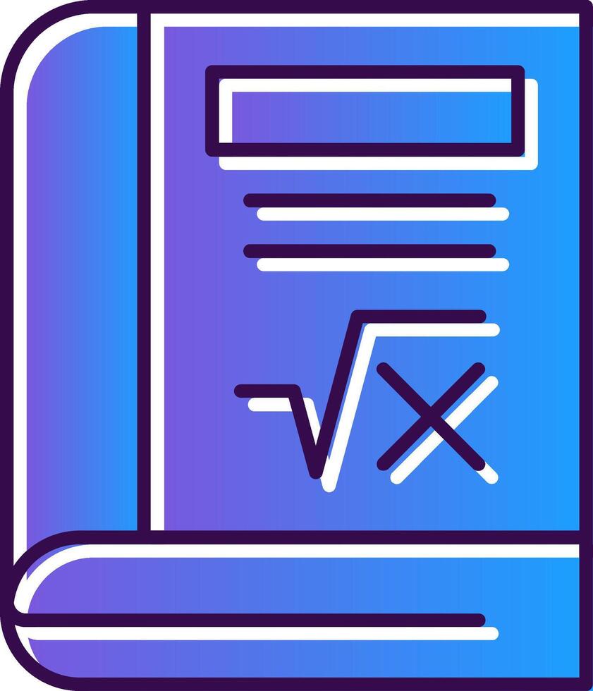 Book Gradient Filled Icon vector