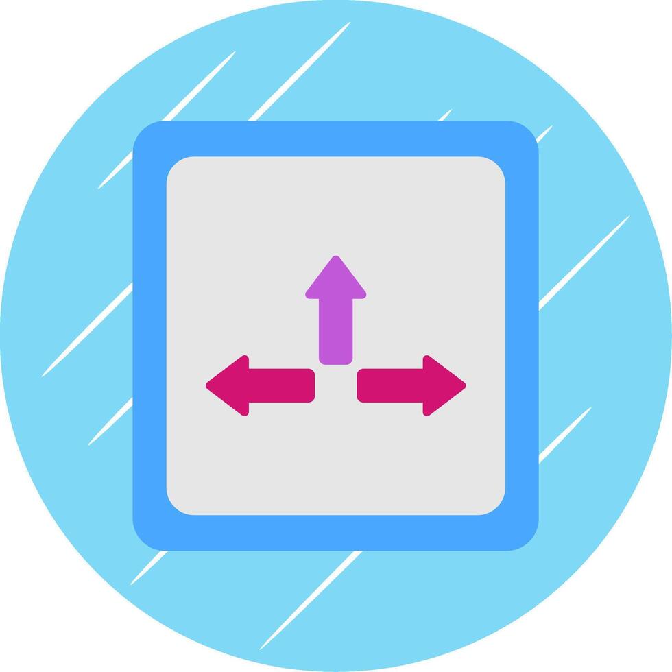 Resize Flat Blue Circle Icon vector