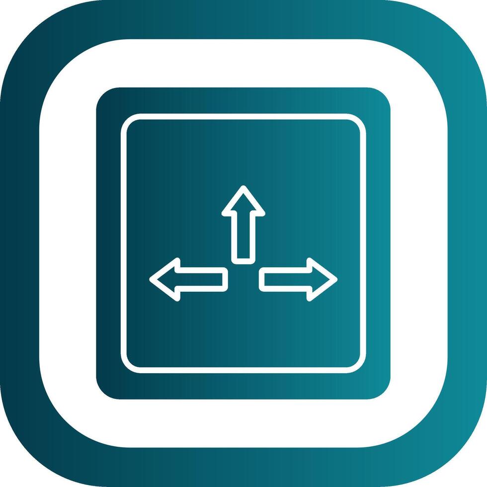 Resize Glyph Gradient Round Corner Icon vector
