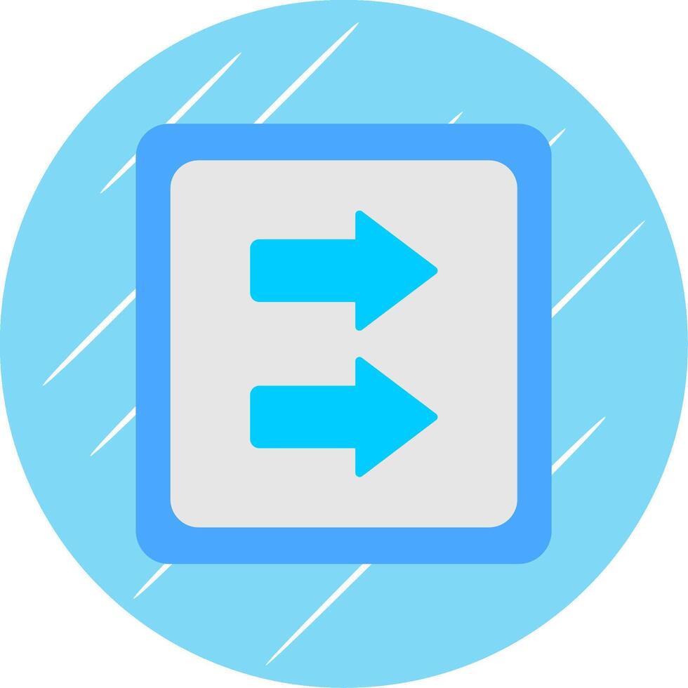 Fast Forward Flat Blue Circle Icon vector