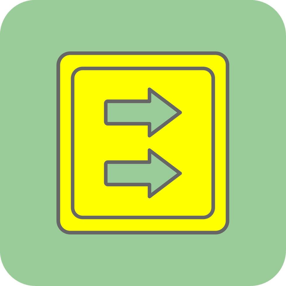 Fast Forward Filled Yellow Icon vector
