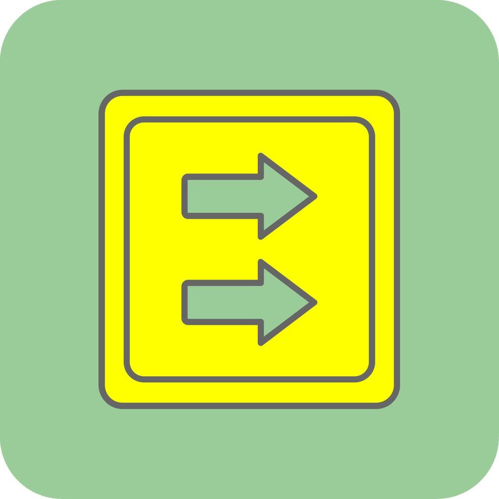 Fast Forward Filled Yellow Icon vector