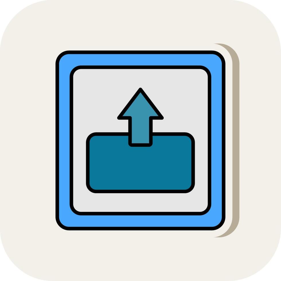 Out Line Filled White Shadow Icon vector