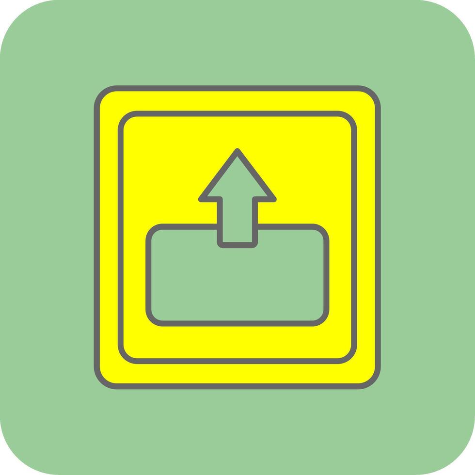 Out Filled Yellow Icon vector