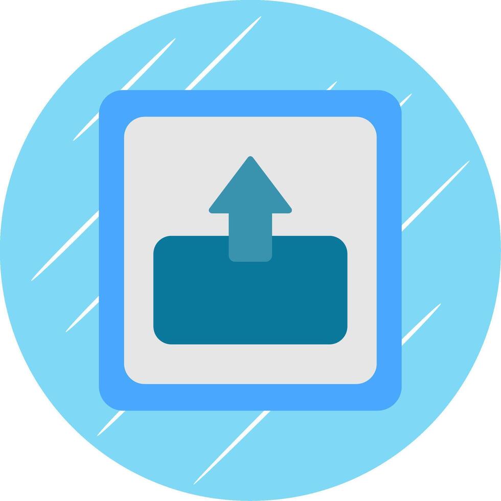 Out Flat Blue Circle Icon vector
