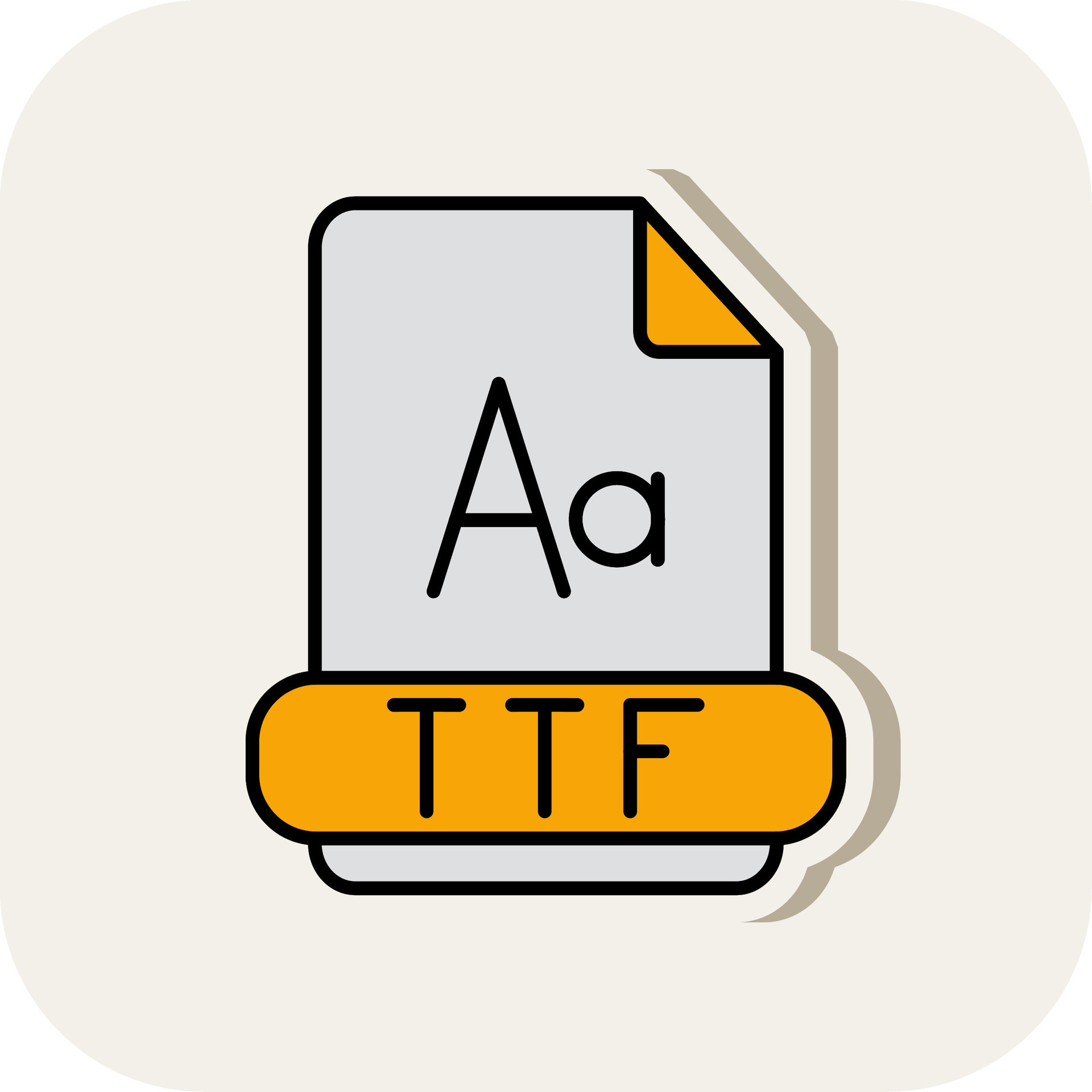 Ttf Line Filled White Shadow Icon 42780972 Vector Art at Vecteezy