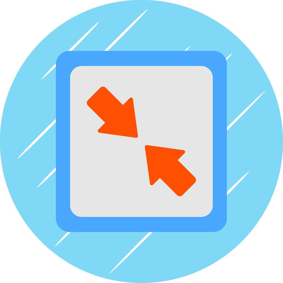Shrink Flat Blue Circle Icon vector