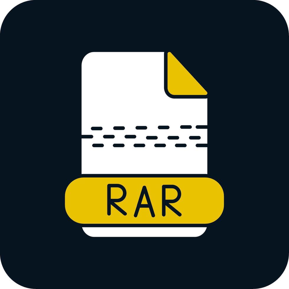 Rar Glyph Two Color Icon vector