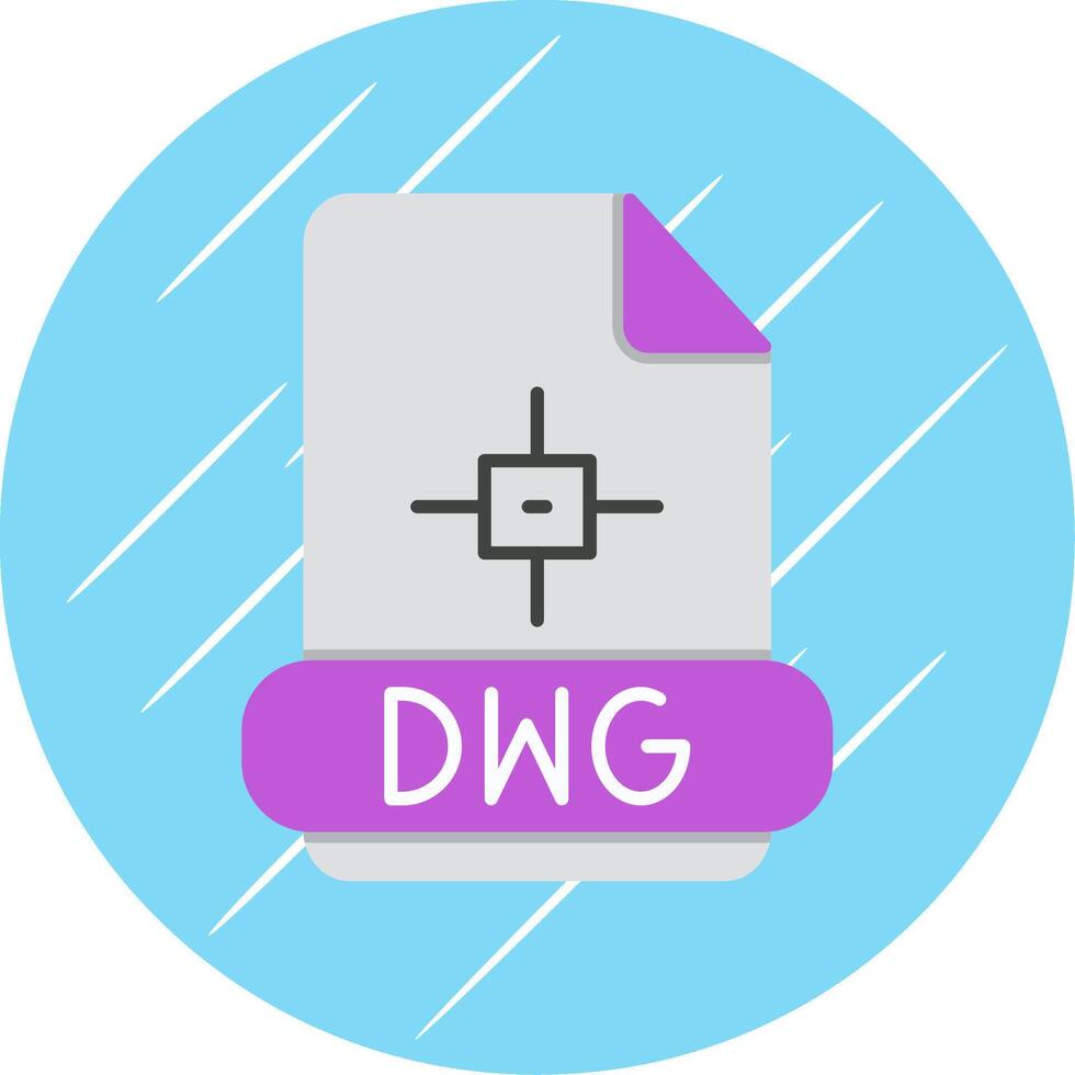 Dwg Flat Blue Circle Icon vector