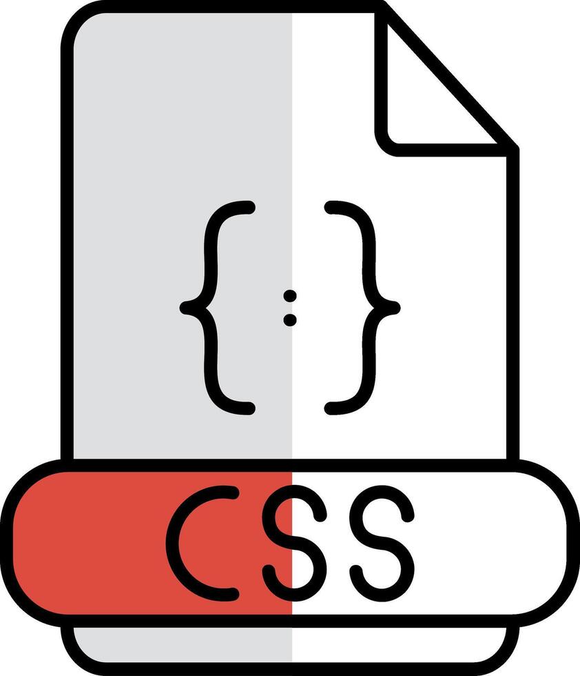 Css Filled Half Cut Icon vector