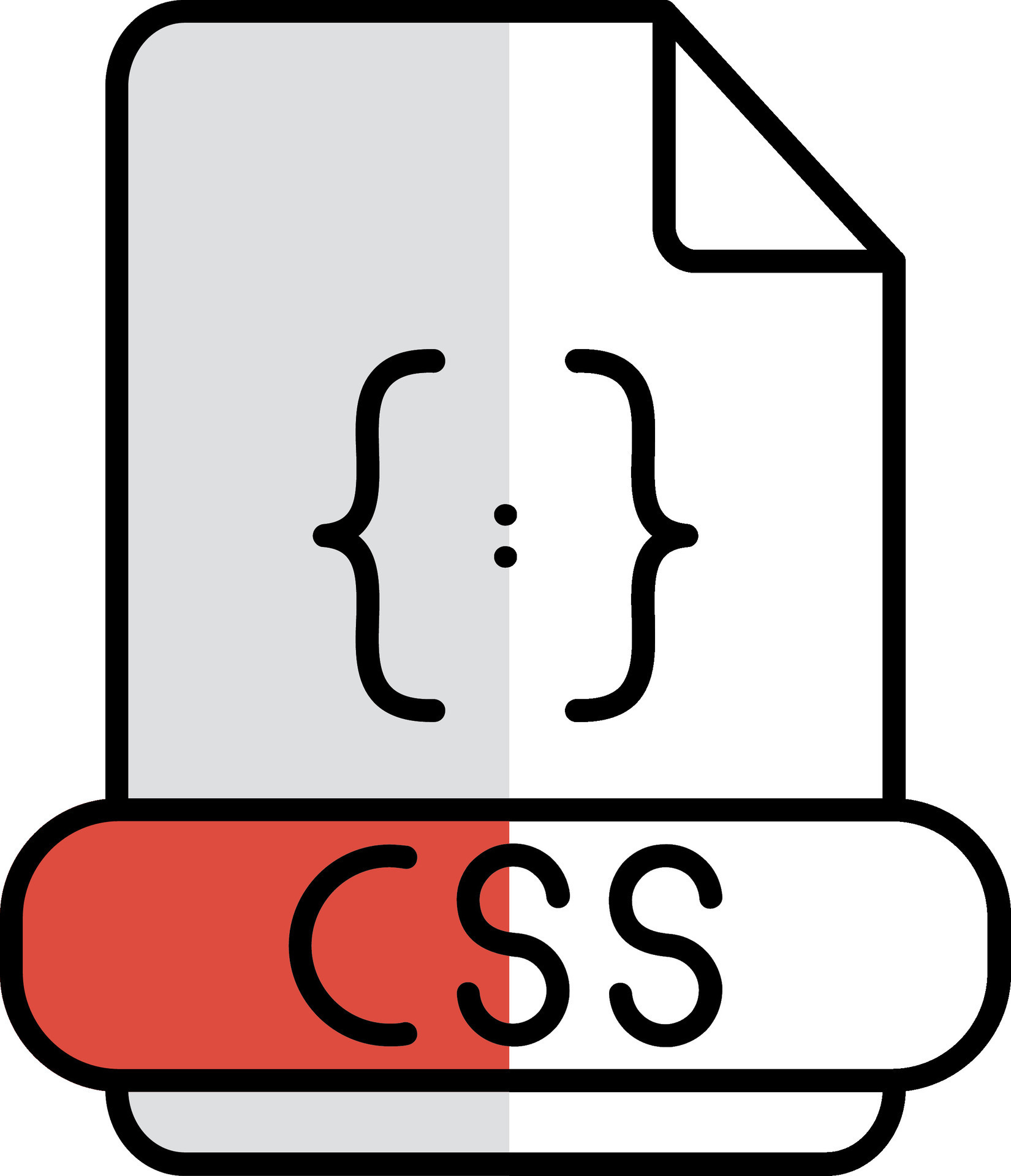 Css Filled Half Cut Icon 42781094 Vector Art at Vecteezy