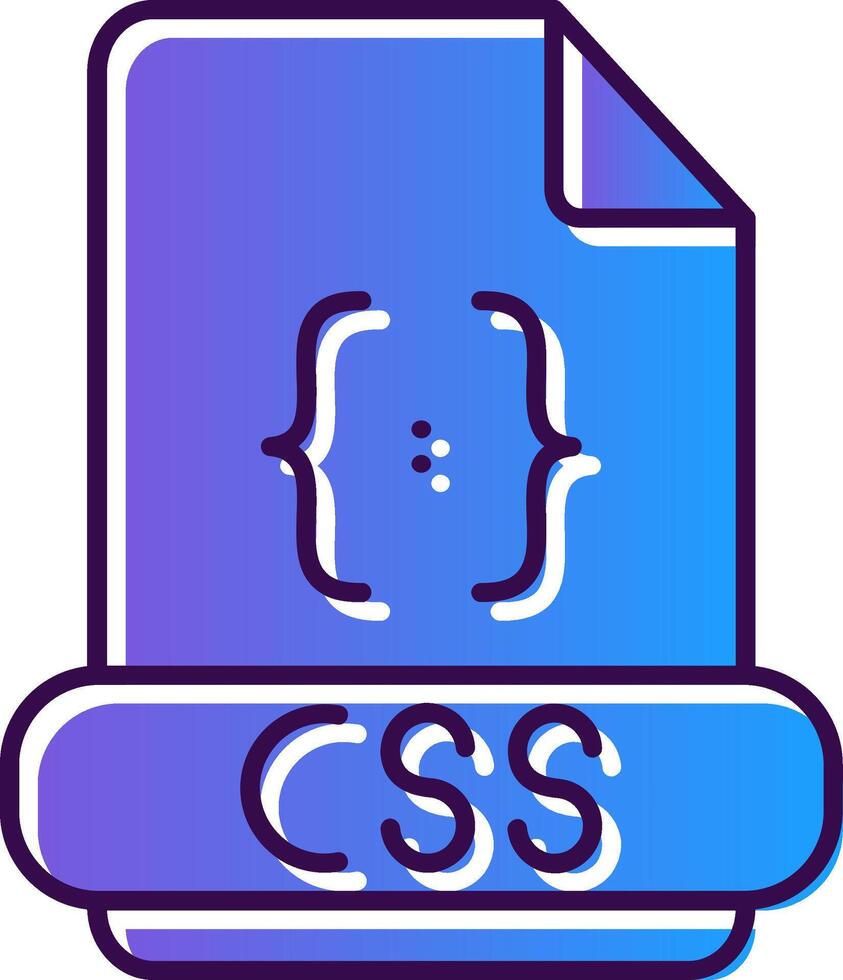 Css Gradient Filled Icon vector