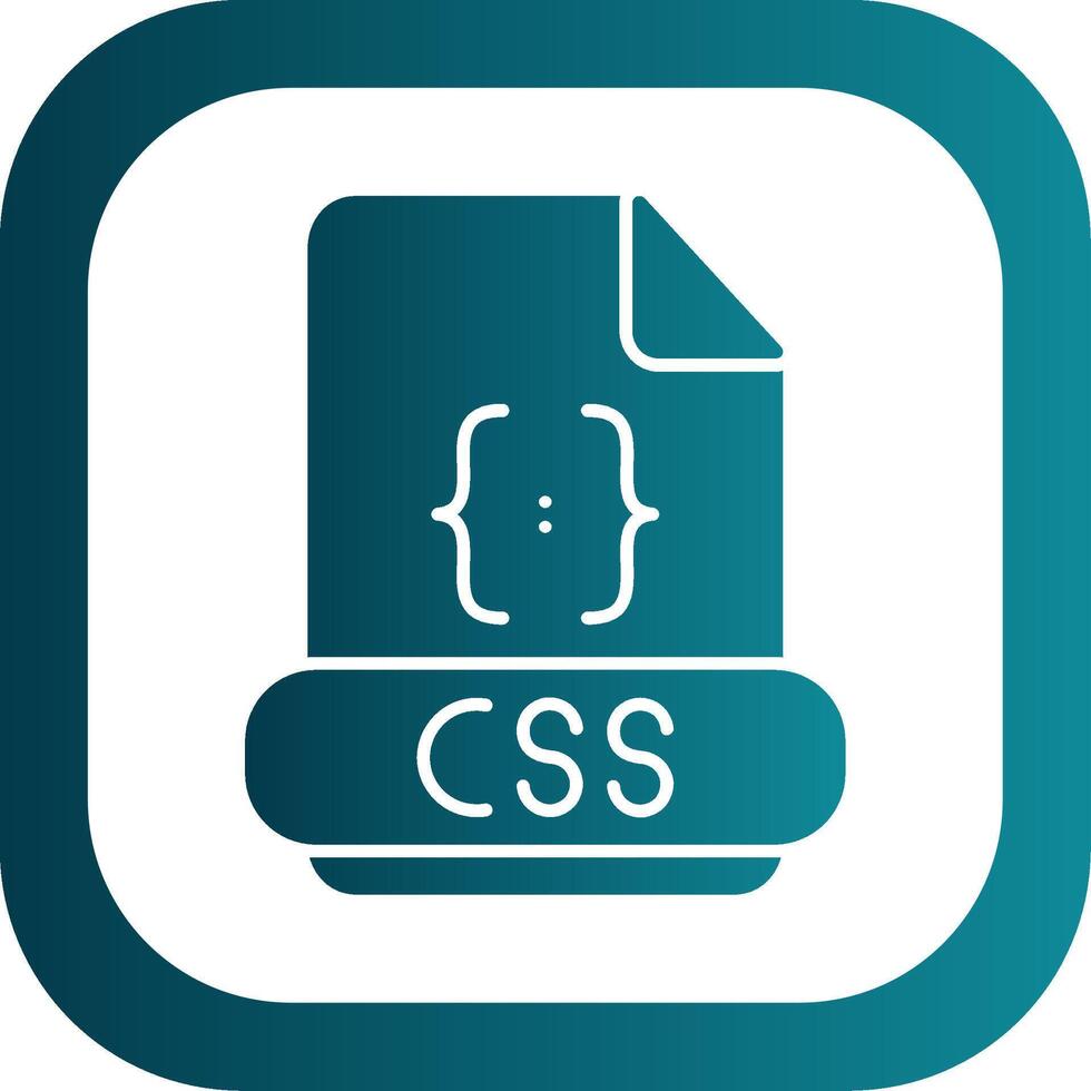Css Glyph Gradient Round Corner Icon vector