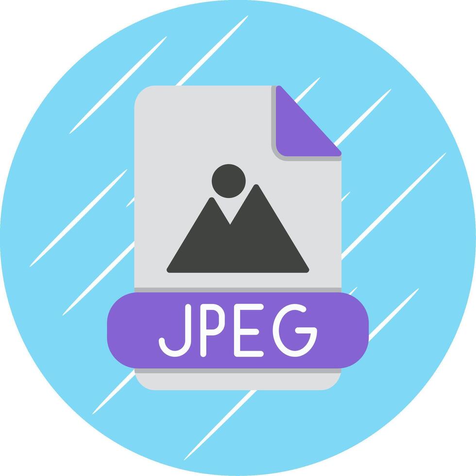 Jpeg Flat Blue Circle Icon vector