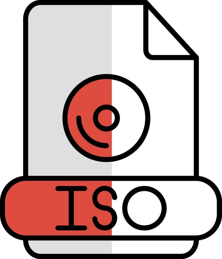 Iso Filled Half Cut Icon vector