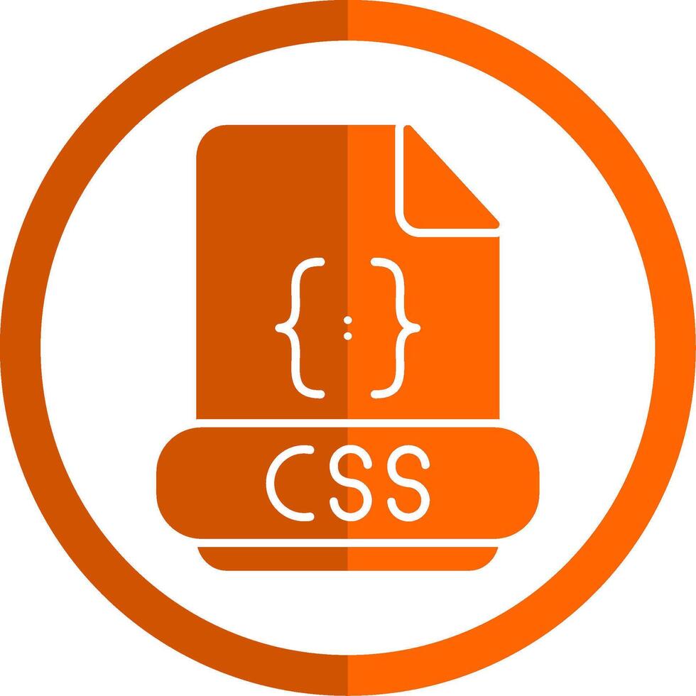 Css Glyph Orange Circle Icon vector