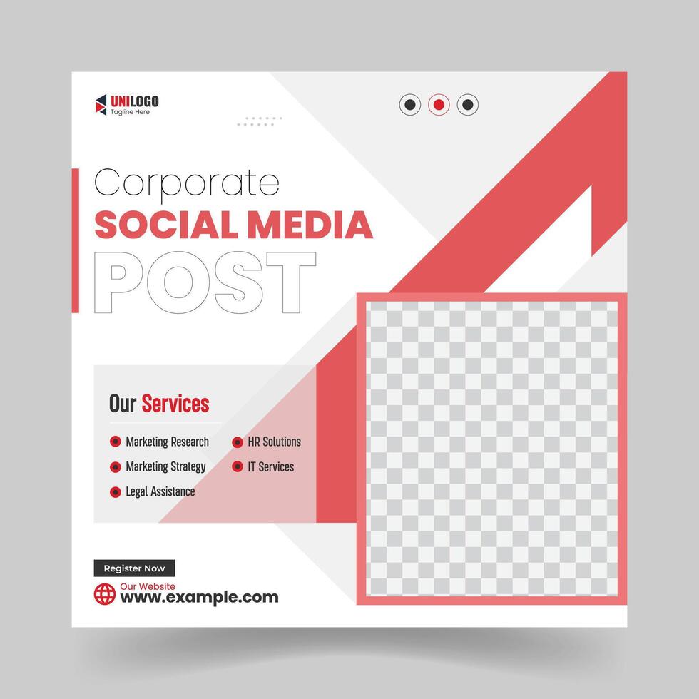 Modern Business Marketing Agency social media post template. Business promotional editable square banner. vector