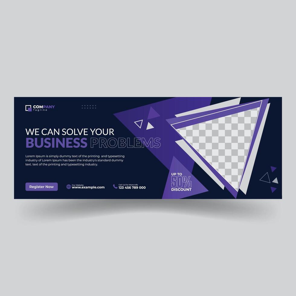 Corporate Creative Social Media Cover or Header Template. vector