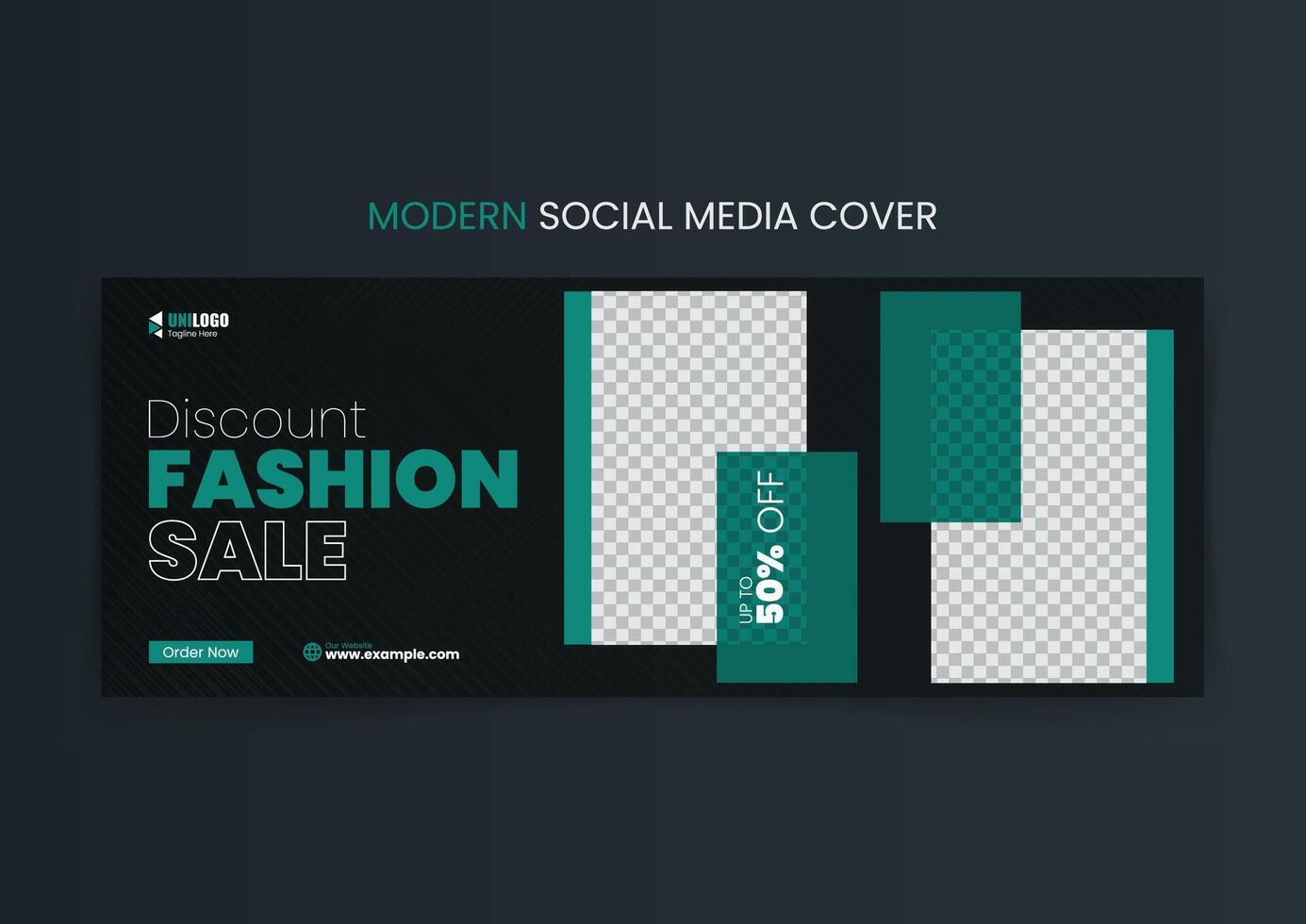Unique Fashion Sale Social Media Cover or Header Template. vector