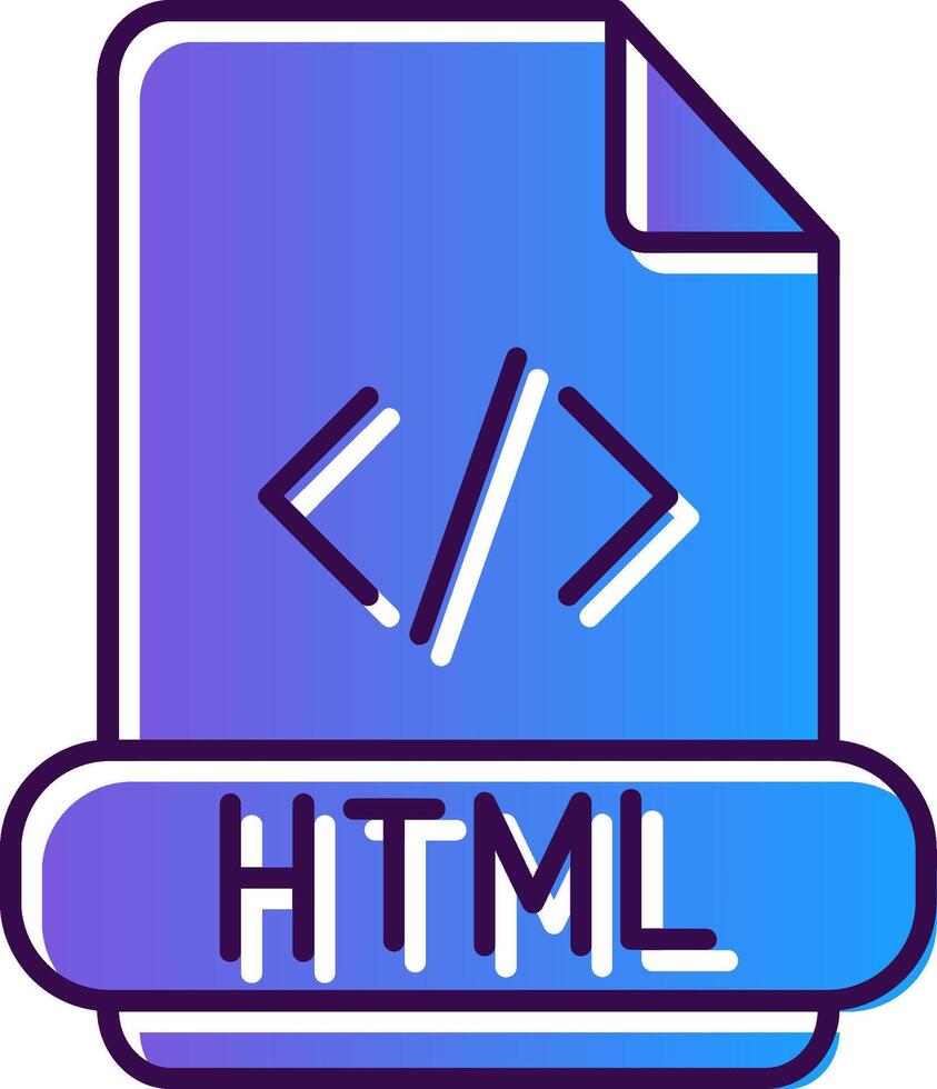 Html Gradient Filled Icon vector