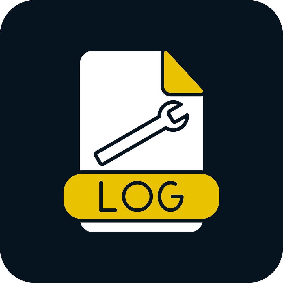 Log Format Glyph Two Color Icon vector