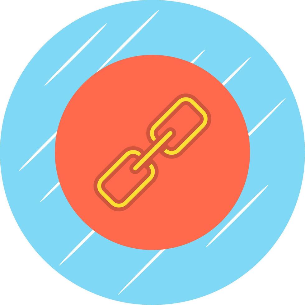 Link Flat Blue Circle Icon vector