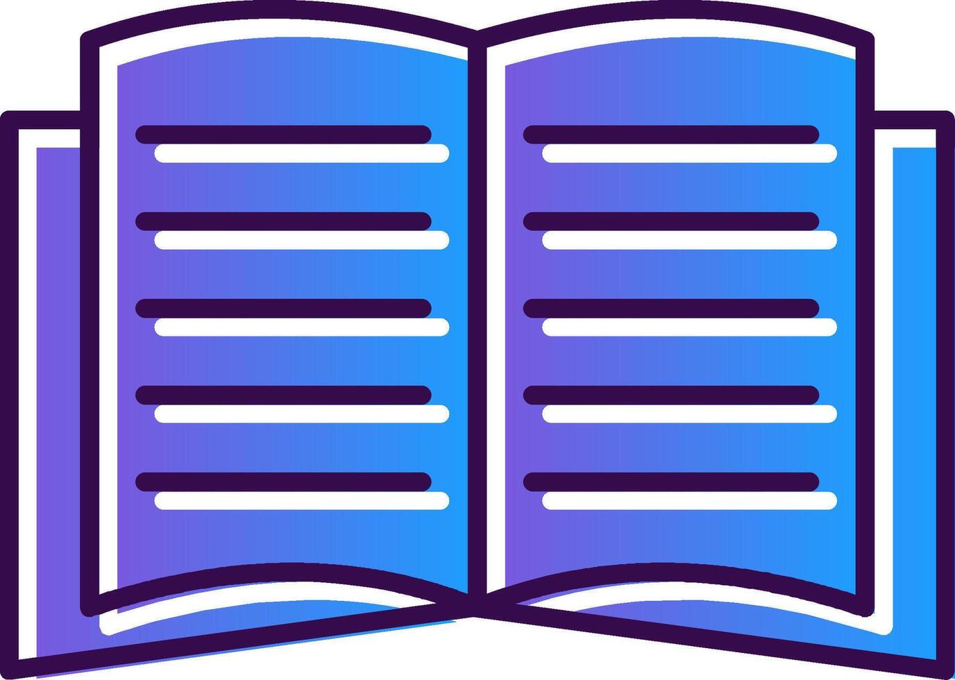Book Gradient Filled Icon vector