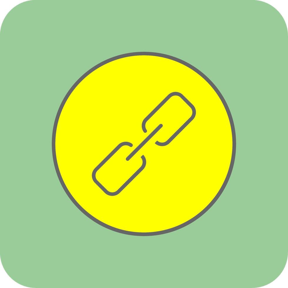 Link Filled Yellow Icon vector