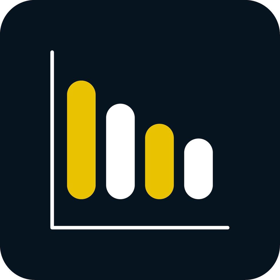 Bar Chart Glyph Two Color Icon vector