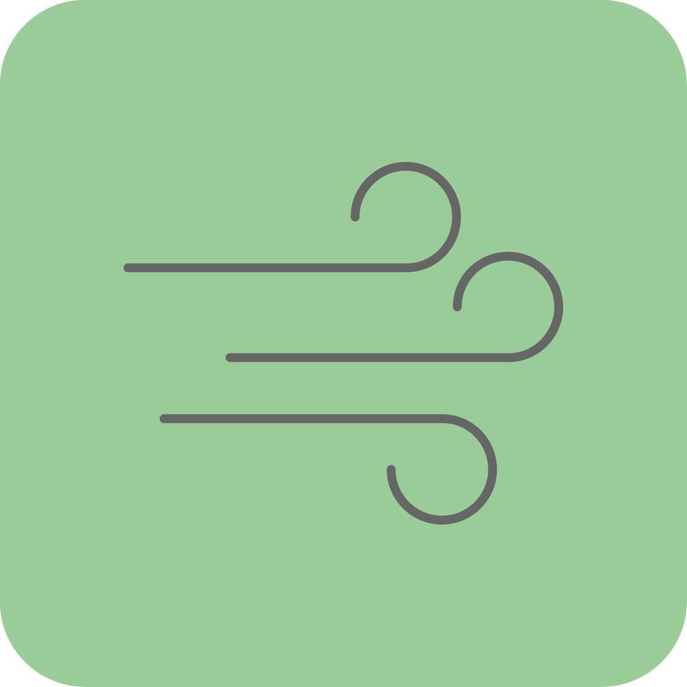 Wind Filled Yellow Icon vector