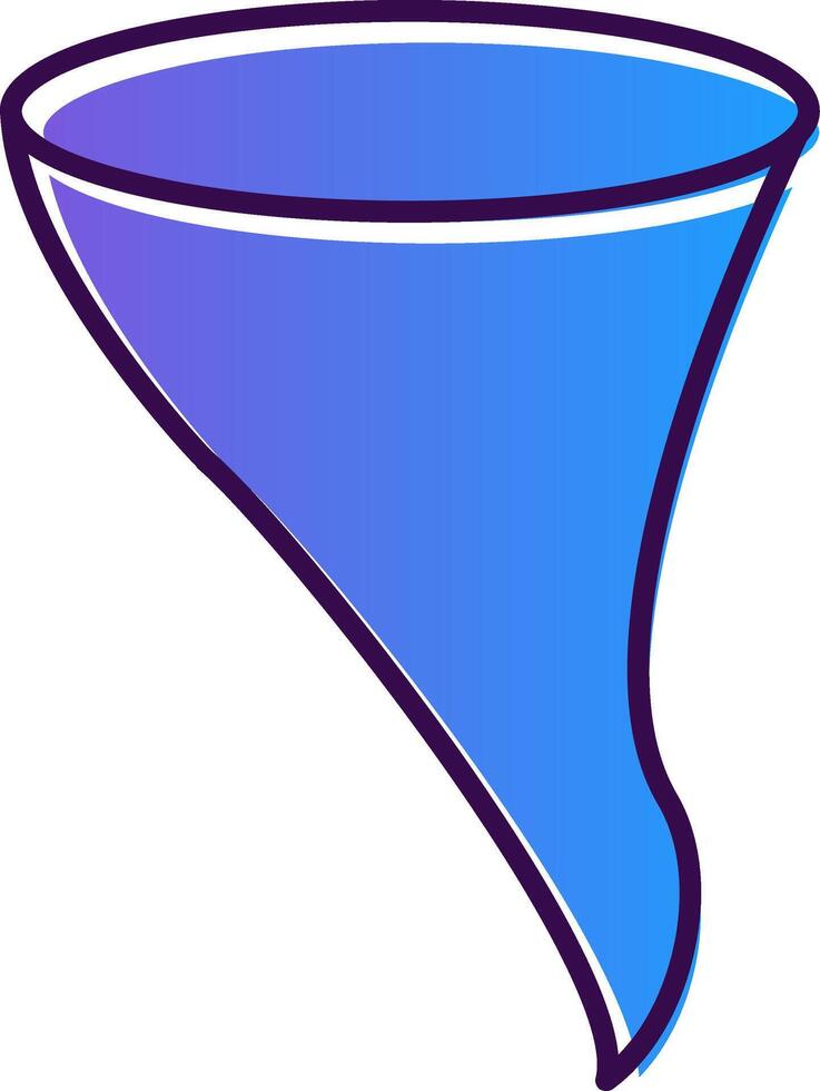 Tornado Gradient Filled Icon vector