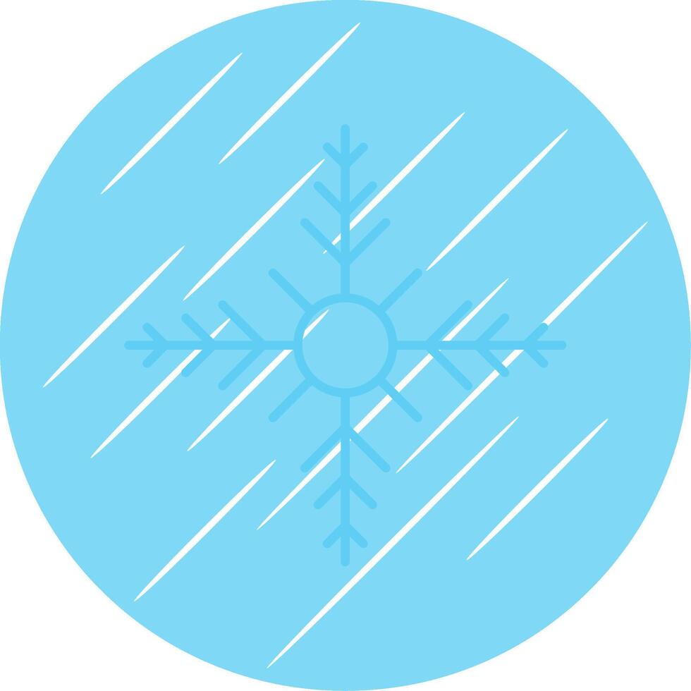 Snowflake Flat Blue Circle Icon vector