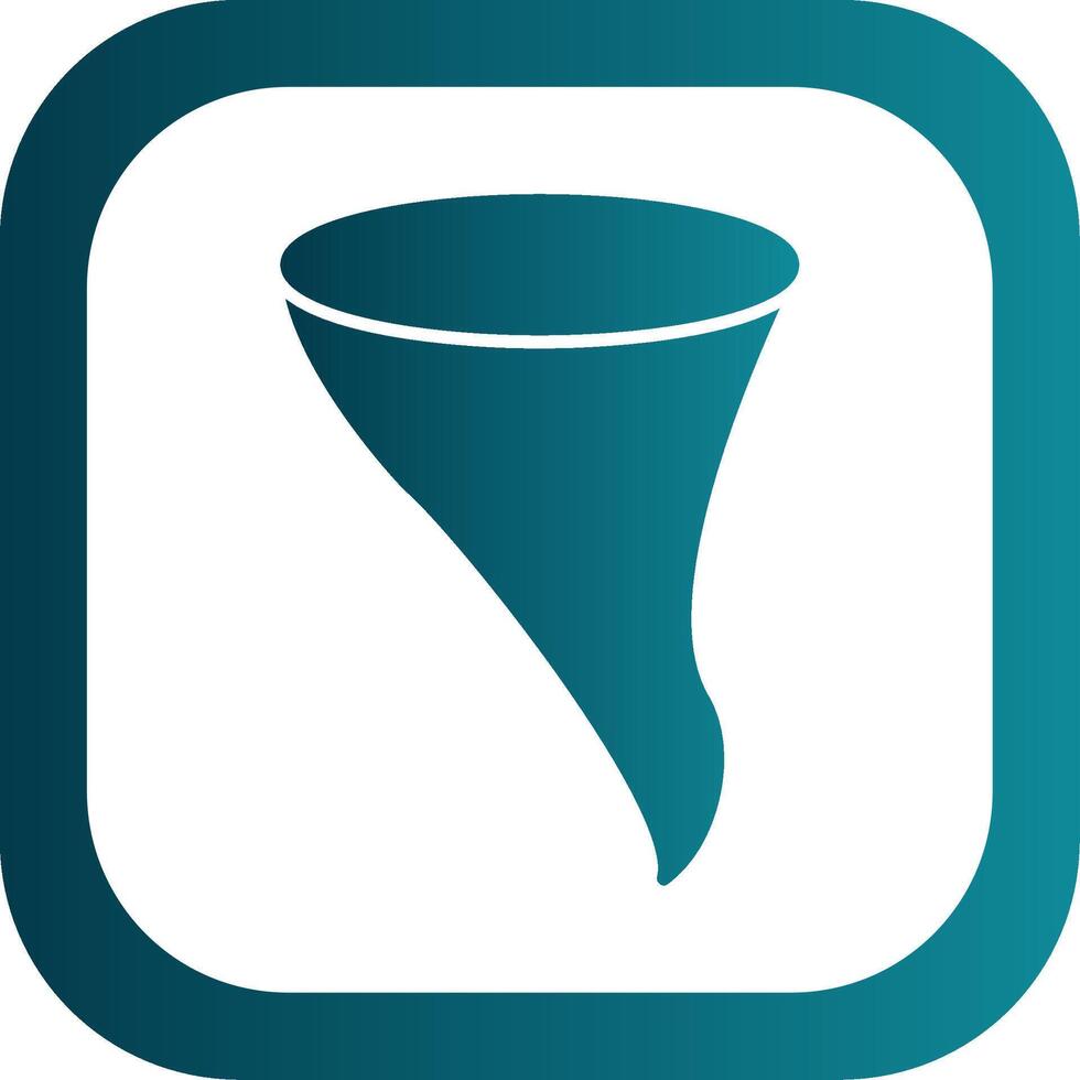 Tornado Glyph Gradient Round Corner Icon vector