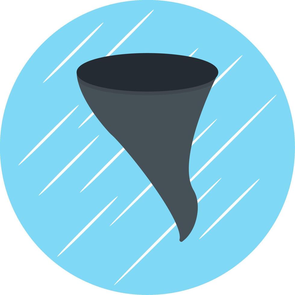 tornado plano azul circulo icono vector