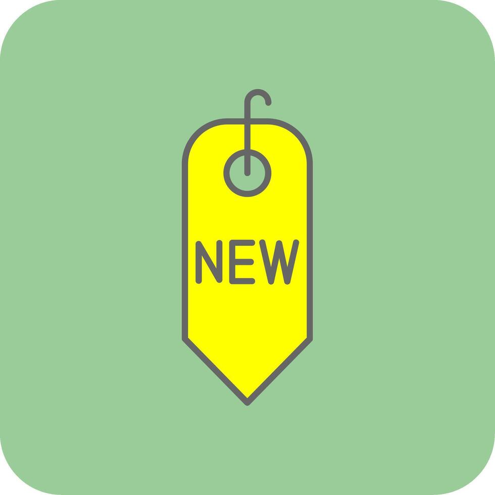 New Filled Yellow Icon vector