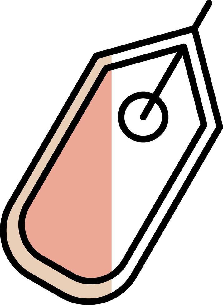 Tag Filled Half Cut Icon vector