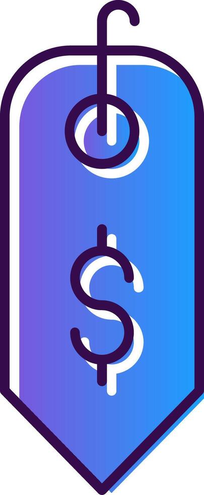 Dollar Sign Gradient Filled Icon vector
