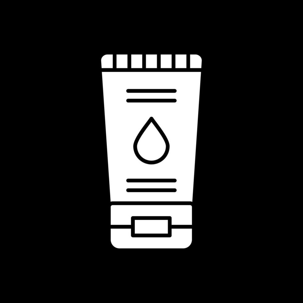 Face Wash Glyph Inverted Icon vector