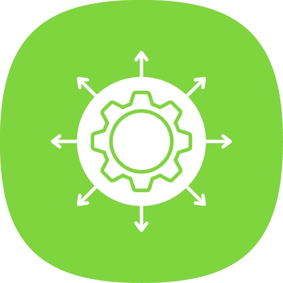 Expansion Glyph Curve Icon vector