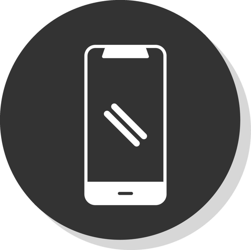 Smartphone Glyph Grey Circle Icon vector