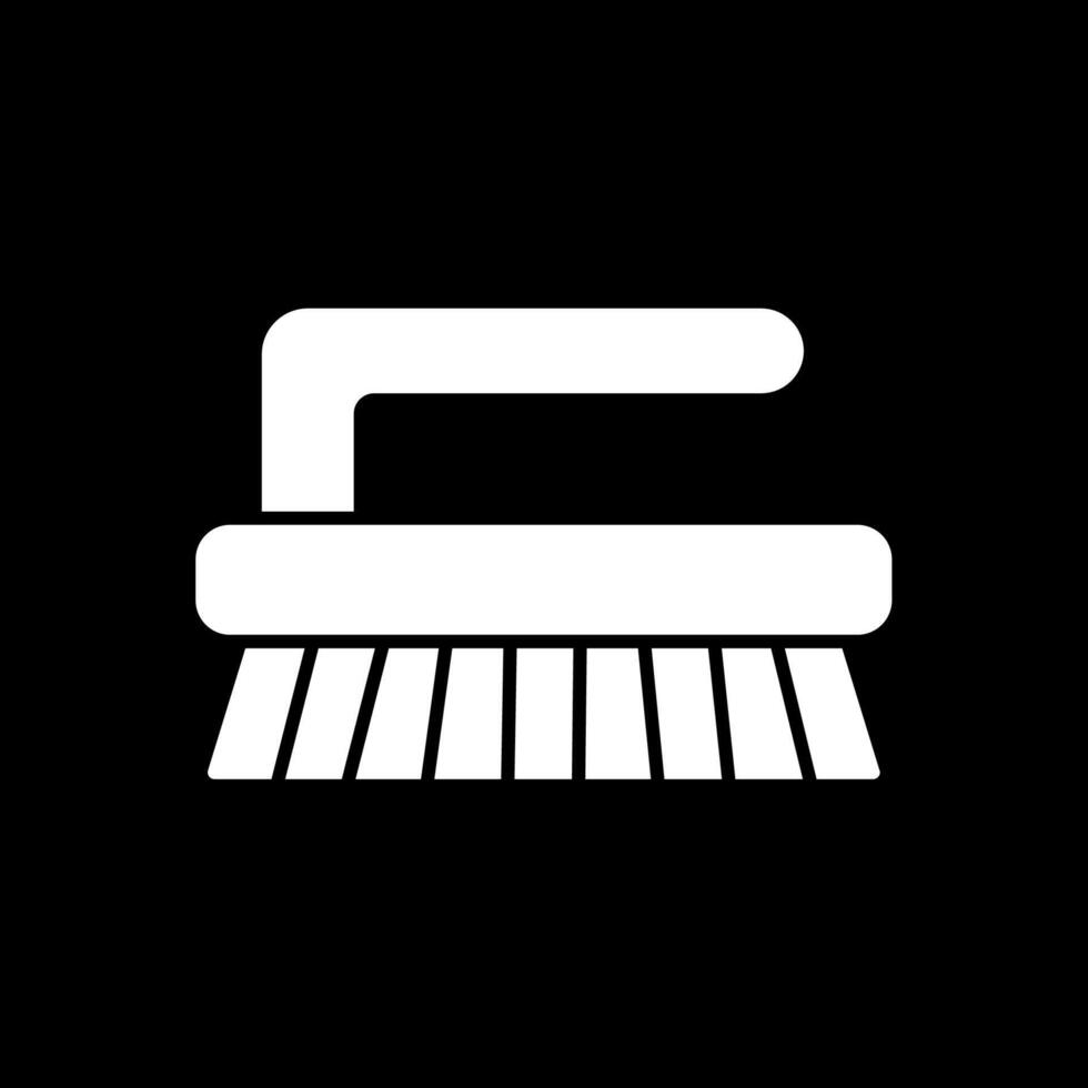 Cleaning Brush Glyph Inverted Icon vector