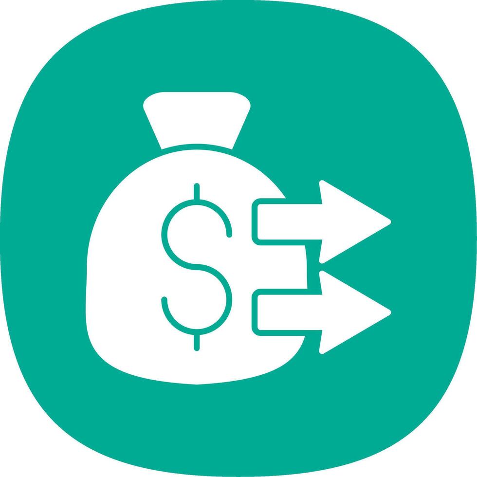 Immediate Glyph Curve Icon vector