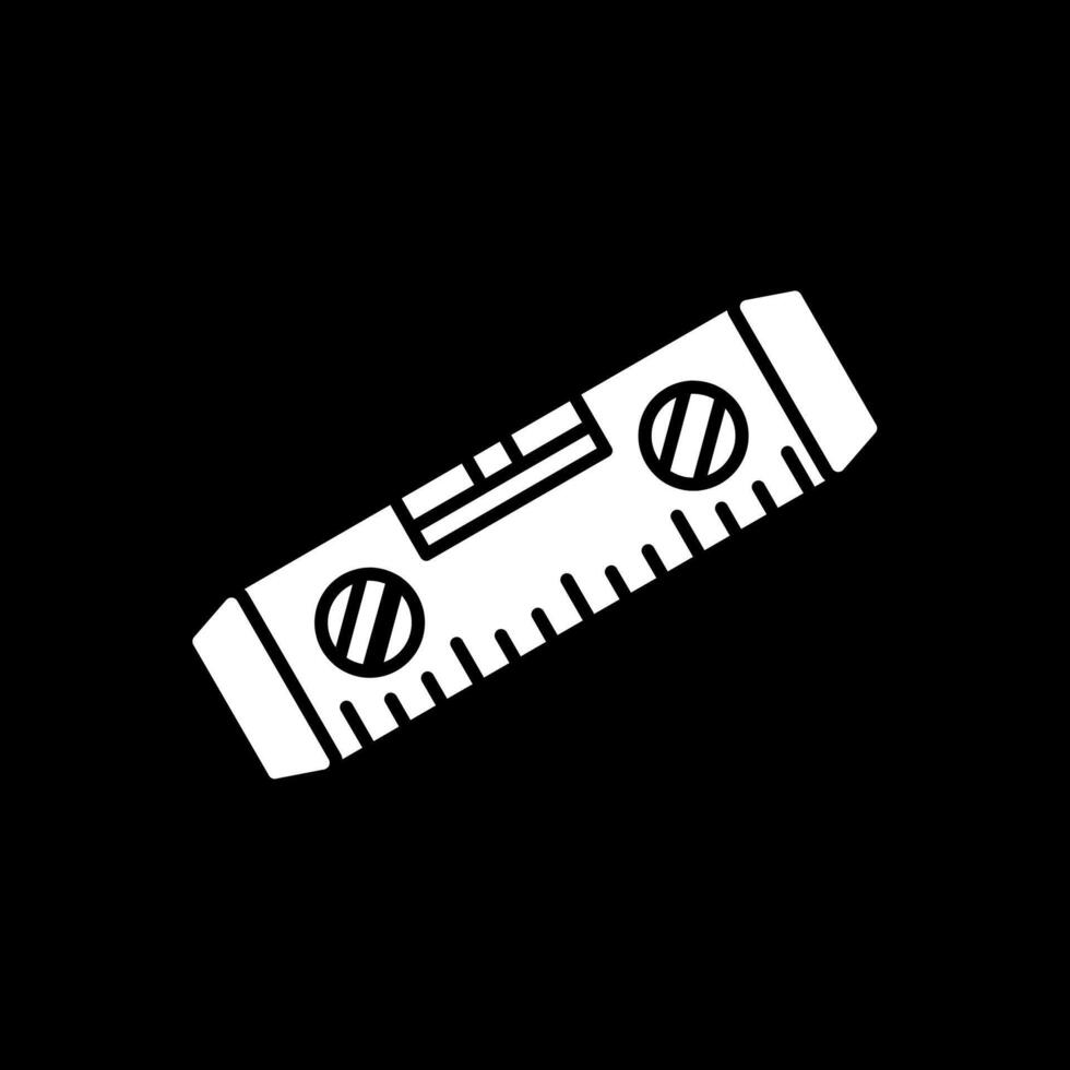 Level Tool Glyph Inverted Icon vector