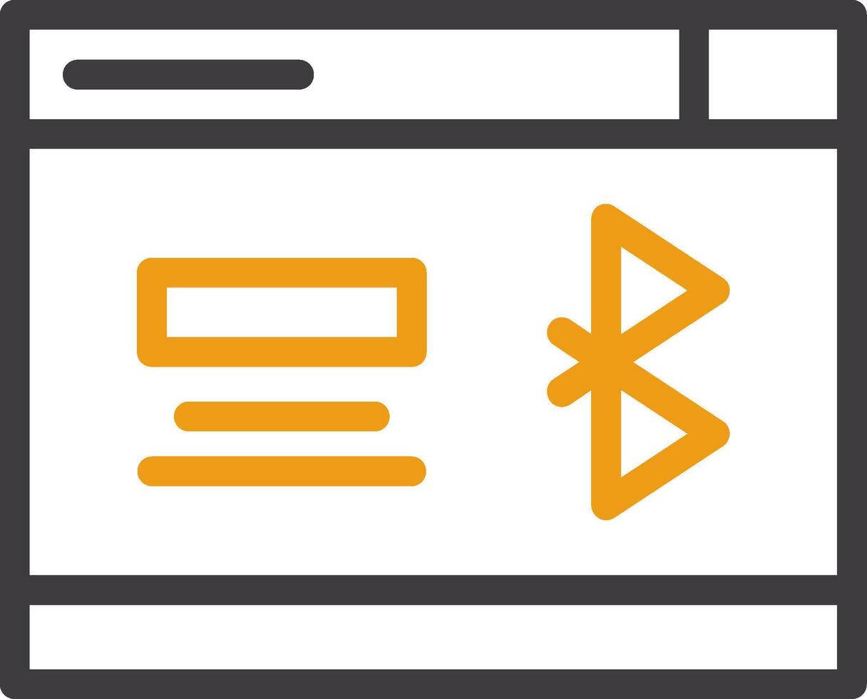 Bluetooth Two Color Icon vector