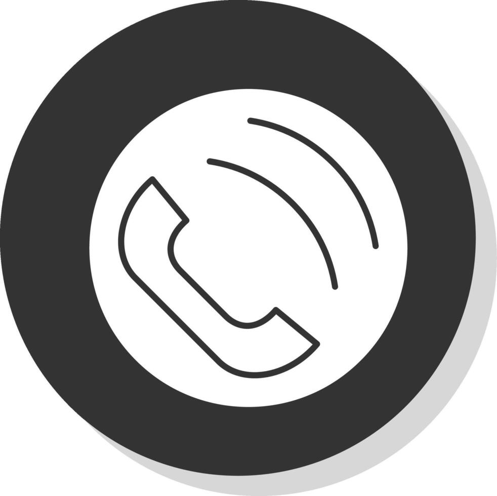 Phone Call Glyph Grey Circle Icon vector