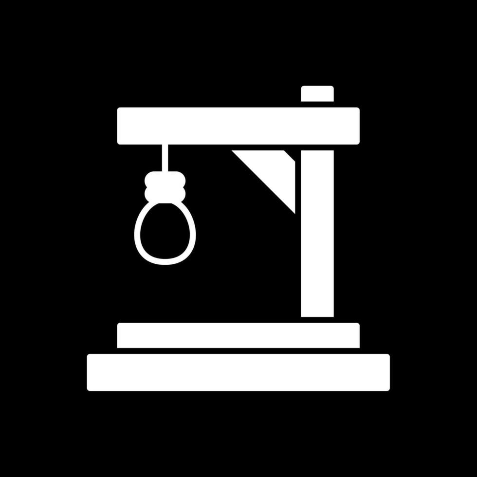 Gallows Glyph Inverted Icon vector